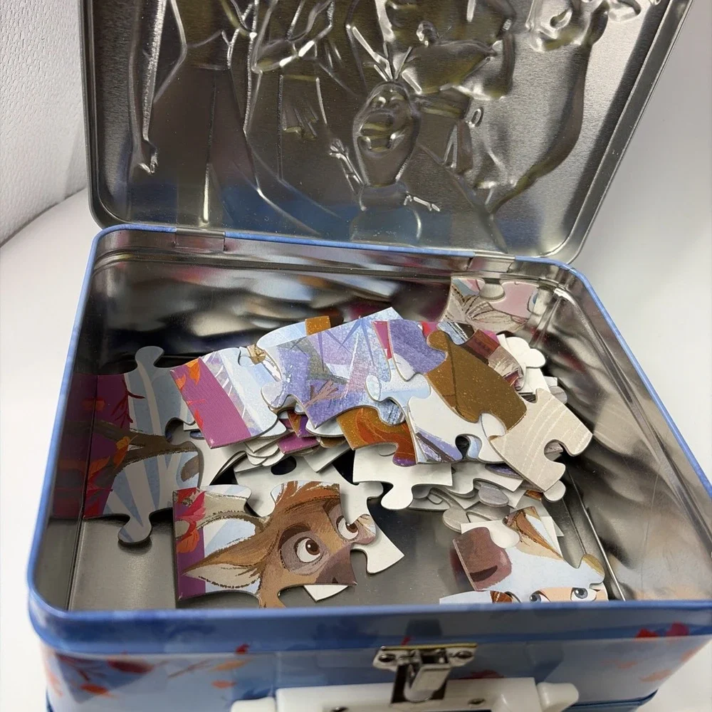 Frozen Metal Case With Jig Saw Puzzle Inside 6.5